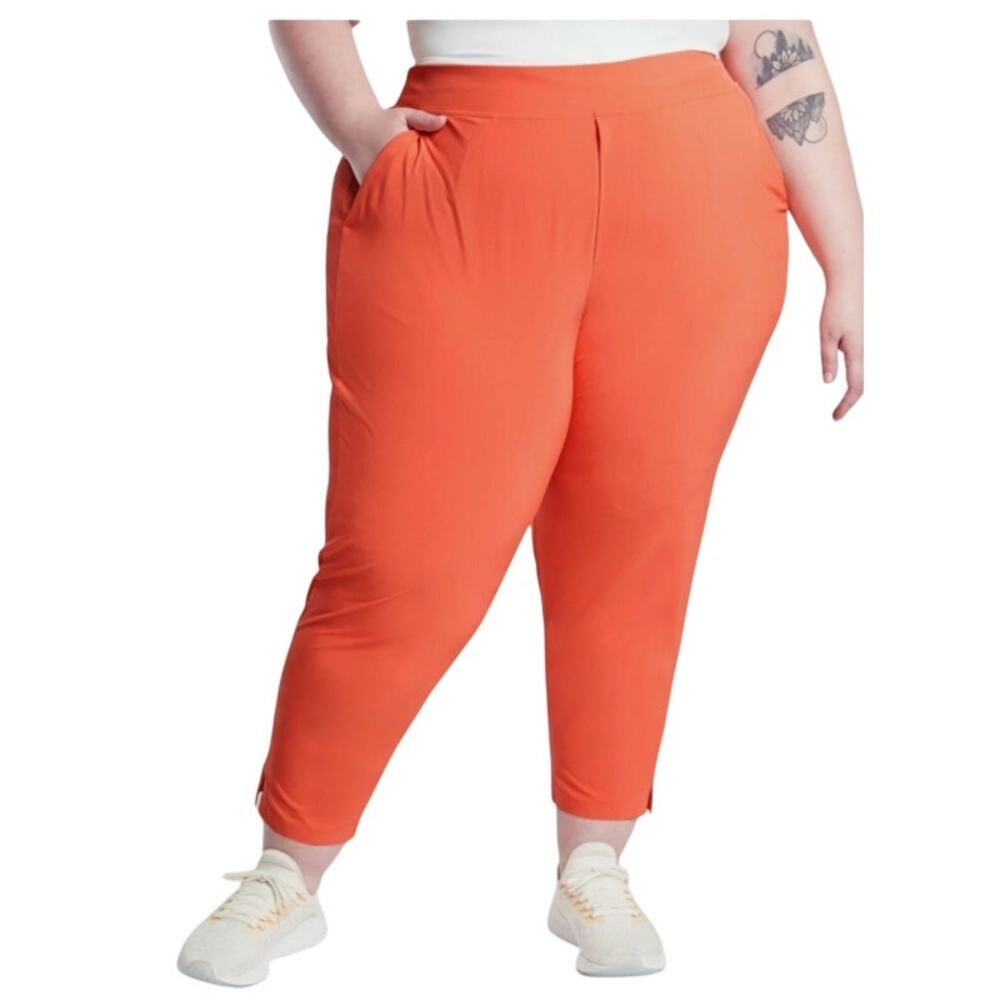 Athleta Brooklyn Mid-Rise Ankle Pants, Orange Haze, Plus Size 26, NWT